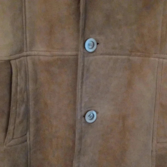 🌹Mens Suede Leather Coat Medium - Picture 4 of 14
